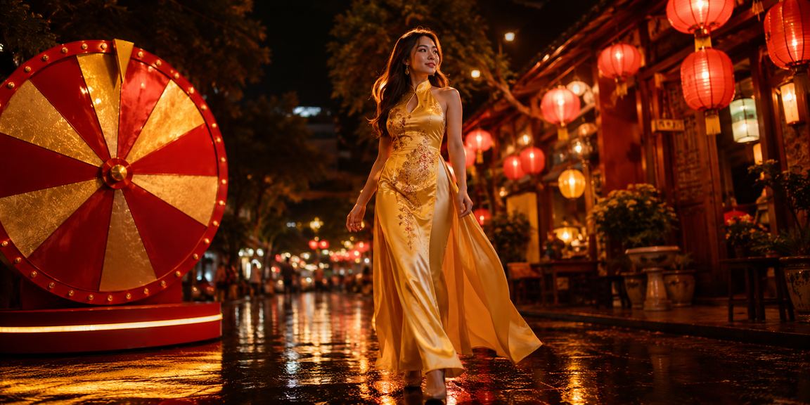 Phụ nữ mặc áo dài tại Đà Lạt tham gia trò chơi trực tuyến trên điện thoại
